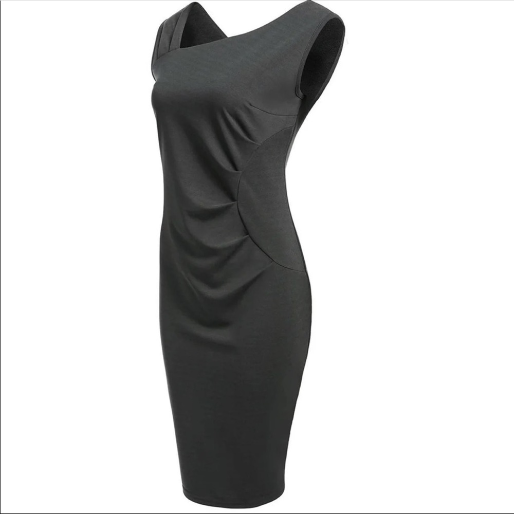 Gray midi dress - Picture 2 of 6